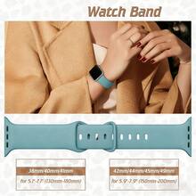 6条柔软硅胶防水替换表带，兼容 41mm、40mm、38mm、45mm、44mm、46mm、42mm、49mm，适用于 Ultra、SE、Series 10、9、8、7、6、5、4、3、2、1，男女皆宜。 - 黑色/仙人掌/星光/棕色/奶茶/煙紫 - 查看 3