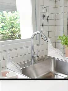 Tấm chắn nước bằng acrylic cho bồn rửa nhà bếp, bồn rửa chén, tấm chắn nước bắn vào mép bồn rửa mặt, dụng cụ chống bắn nước. - Nhiều màu - Xem 1