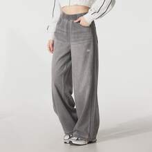 adidas 三葉草 牛仔純色百搭速乾運動長褲 女裝 - 淺麻灰 - 查看 2
