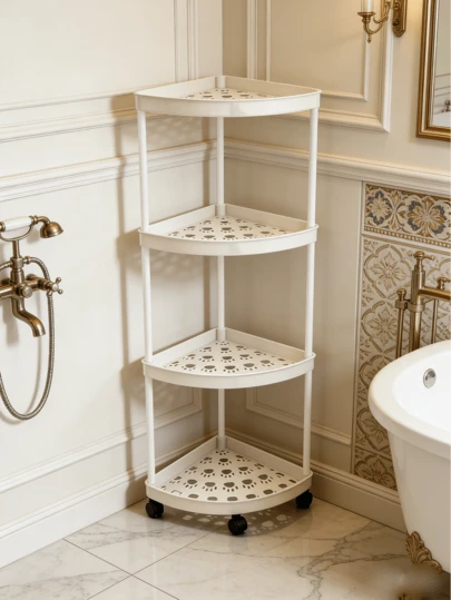 Kệ góc hiện đại tối giản 1 mảnh, có 3/4/5 tầng, giá đựng đồ gấp gọn tiết kiệm không gian, thiết kế dễ lắp ráp, giỏ đựng đồ đa năng bằng nhựa PP dày dặn chống thấm nước, màu trung tính mờ không họa tiết, đồ trang trí nhà cửa, giá đựng đồ nhiều tầng mở đa năng dùng được cả bốn mùa với khả năng chống trượt.