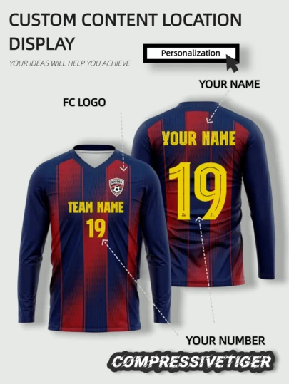 Áo bóng đá dài tay tùy chỉnh mùa giải 2025/2026 của Barcelona - Áo bóng đá cá nhân hóa dành cho nam và nữ, phù hợp cho thể thao và mặc thường ngày, áo thể thao thoáng khí cho bóng đá, bóng rổ, chạy bộ, người hâm mộ thể thao mùa xuân, áo bóng đá tùy chỉnh.