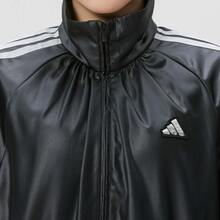 Áo khoác dệt adidas Dance, dòng Three Stripes Dance, áo khoác thể thao thường ngày có khóa kéo, cổ đứng, dành cho nữ. - màu đen - Xem 8