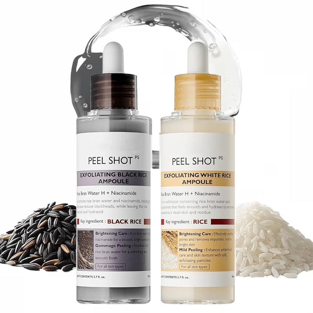 2pcs Facial Exfoliator, Black And White Rice Exfoliator, Soft Exfoliating Face And Body Scrub, Dead Skin, Moisturizing And Pore-Reducing Agent, Nourishing All Skin Types - Nhiều màu - Xem 1