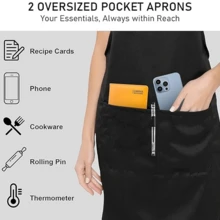 12 Pack Bib Apron, Unisex Adjustable With 2 Pockets, Restaurant Kitchen Aprons, Water And Oil Resistant, Cooking Kitchen Chef Apron For Women Men, Chef Aprons For Cooking Men BBQ Painting Drawing Craft Plain Adults - 12-piece Burgundy Apron Set - View 8