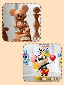 Disney Mickey Infinite Creativity Series Blind Box, Mickey Figure Desktop Ornament, Cute Figure Toy Blind Box Gift, Surprise Unboxing Gift, Collectible Small Statue, Exquisite Ornament For Birthday And Wedding Party Decoration, Holiday Gift - Multicolor - View 10