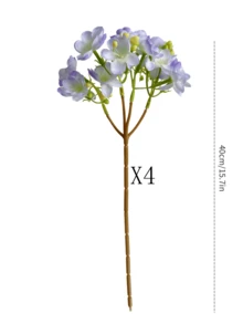 1/4/8 piezas Flores de jazmín artificiales, 40cm, Flores falsas para pared, sala de estar, dormitorio, boda, decoración de fiesta, relleno de mesa, hogar, decoración de escritorio, cocina, boda, centro de mesa, oficina, jardín, exterior, casa, decoración de patio, adecuado para primavera, verano, otoño, invierno - Morado - Ver 10