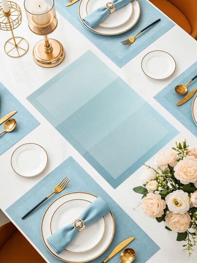 长方形PVC编织餐垫，耐热防水防油防滑可水洗耐用餐桌垫，适用于厨房、家居、餐厅装饰