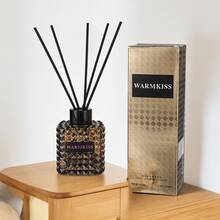 Warmkiss Flameless Fragrance Diffuser, Rattan Fragrance Diffuser, Essential Oil Fragrance, Long-Lasting Aroma, Floral & Fruity Scent, Home Fragrance - Brown - View 2