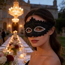 1pc Lace & Rhinestone Masquerade Mask, Venetian Style Party Costume Mask, Suitable For Festivals, Parties, And Daily Wear - Mask - View 15