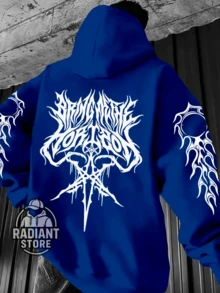 Comfortable Basic Sweatshirt For Everyday Wear. Gothic Design With Stylish Symbols, Art, Streetwear, Urban Culture, Street Fashion, Street, Graffiti, Tagging, Skater, Unisex, Men's And Women's Sweatshirt. 50% Cotton 50% Polyester. Top Premium Streetwear. New Release. Immediate Shipping. Various Colors!! - 寶藍色 - 查看 1