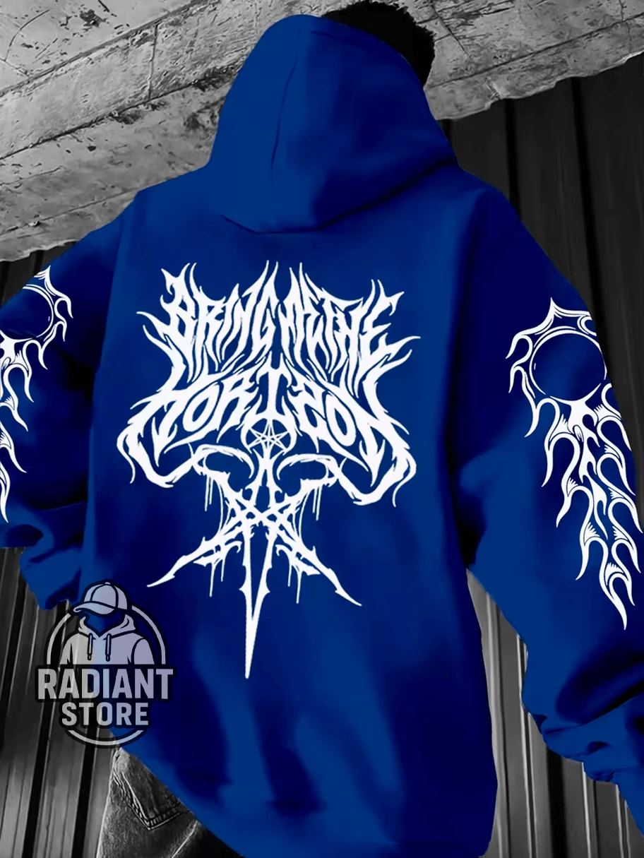 Comfortable Basic Sweatshirt For Everyday Wear. Gothic Design With Stylish Symbols, Art, Streetwear, Urban Culture, Street Fashion, Street, Graffiti, Tagging, Skater, Unisex, Men's And Women's Sweatshirt. 50% Cotton 50% Polyester. Top Premium Streetwear. New Release. Immediate Shipping. Various Colors!! - 寶藍色 - 查看 1