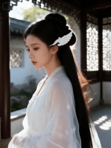1 pièce Pince à cheveux rafraîchissante en forme d'aile, accessoire polyvalent pour Hanfu et Cheongsam, épingle à chignon minimaliste et moderne, décoration de cheveux girly, pour l'été, les vacances, les voyages, accessoires pour femmes - Multicolore - Voir 4