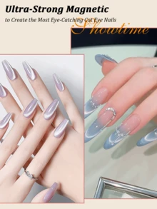 Bộ 2 món sơn móng tay gel hiệu ứng mắt mèo 4 trong 1 có nam châm + 1 dụng cụ tạo hình mắt mèo hình chữ Y, dụng cụ làm móng gel đa chức năng có nam châm, thích hợp cho việc chăm sóc móng tại nhà và salon. - Nhiều màu - Xem 6
