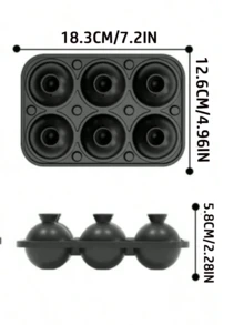1 khay làm đá hình thoi 6 ngăn, có thể tái sử dụng, dùng làm đá viên, dụng cụ làm kem, khuôn làm đá viên tròn, khuôn đá viên silicon tròn, dụng cụ nhà bếp, khay làm đá viên gia đình, phụ kiện đồ uống mùa hè - Nhiều màu - Xem 11