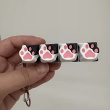 1个猫爪减压玩具，手指按压钥匙扣玩具，收藏爱好派对用品，新奇挤压玩具 - 彩色 - 查看 3