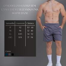 Short Academia Bermuda Dry Masculino Esportivo Confortavel - Preto - Visão 8