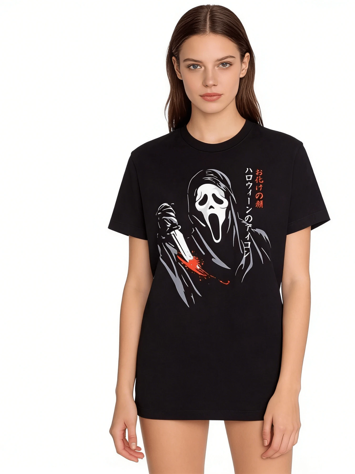 Camiseta de hombre con estampado de la Máscara del Grito - Nuevo con etiquetas - Negro - Ver 1