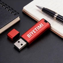 Biyetimi 64GB/128GB/32GB USB Flash Drive, High Speed Memory Stick, Black/Color/Transparent - Red - View 5