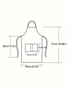彩虹骄傲围裙，带口袋，时尚厨房服 - 黑色 - 查看 5