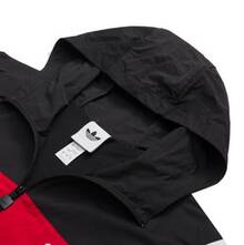Áo khoác gió adidas Originals SANTIAGO kẻ sọc dáng rộng, tay dài, có khóa kéo dành cho nam - Đen và đỏ - Xem 7