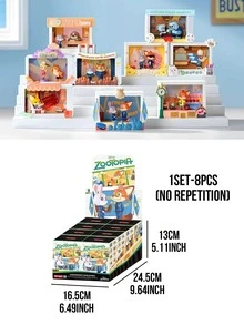 POP MART Zootopia Highlight Moment Series Blind Box Scene Sets - 8 Regular + 1 Hidden Best Partner, Disney Movie Iconic Scenes Diorama Featuring Conferring Honors Pawpsicle Successful Performance Boxing Match High Quality Service Shining Star Fulfilling Day Master Of Disguise, 2.76-3.35in Scene Box With 0.69-1.71in Moveable Characters, PVC/ABS Interactive Slider & Dial Mechanics, Exquisite Miniature Environment Collectible Figurines, Perfect For Zootopia Disney Fans Blind Box Collectors Animation Lovers Gift Seekers - Multicolor - View 11
