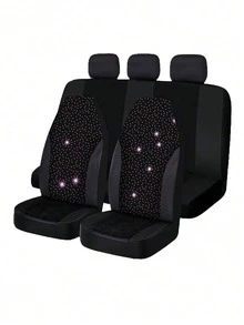 Universal Car Seat Covers - With Airbag Compatible And Shiny Crystal Design, Fit For Sedan, Truck And SUV (5-Seat/2-Seat) For Women - Style a - View 13