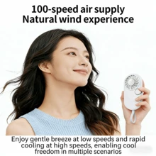 可充电便携式迷你电风扇，数码手持涡轮风扇，1200mAh电池 - 多色 - 查看 6