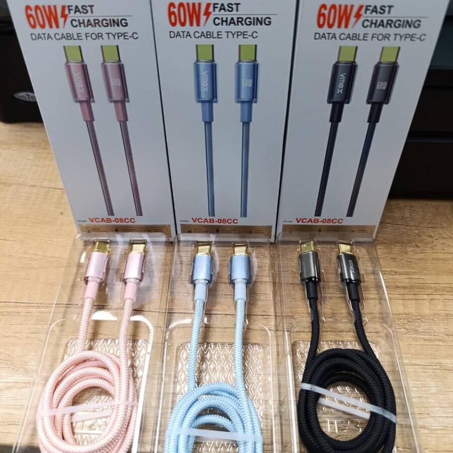 Cable de carga Cable de carga tipo C Cable de datos de carga rápida Cable telefónico trenzado de nailon, 1 metros, 60 W. - Xiaomi - Ver 1