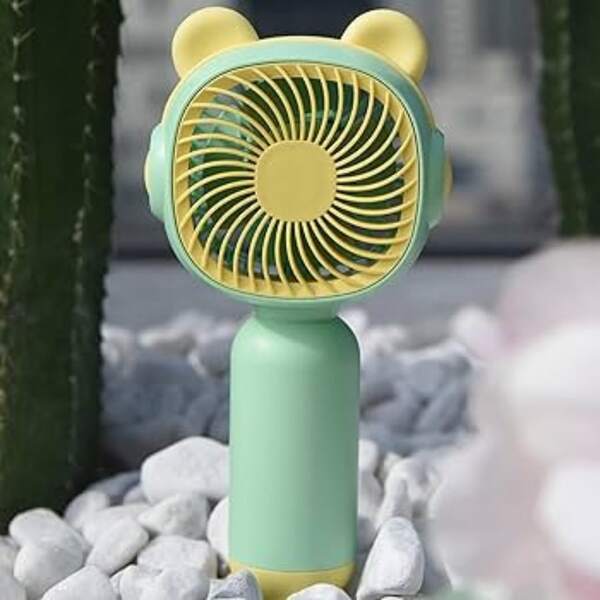 Mini Ventilador De Mão Portátil Recarregável Usb com suporte Para Escritório