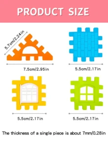 Large Size House Building Blocks, Children's Puzzle Toys For Preschool, Toddler Boys Girls Indoor Playset, 3-6 Years Old, Big Bricks With Windows, Creative House Building Blocks, Brain Development Toys - Portable Plastic Blocks For Beginners - New House Building Blocks - View 2