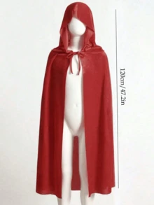 黑色女巫天鹅绒斗篷万圣节连帽披风女王派对表演角色扮演长袍斗篷服装，万圣节男士适合各种节日，女巫，恶魔，吸血鬼，金色天鹅绒长袍披肩文艺复兴中世纪服装配饰道具 - 彩色 - 查看 11