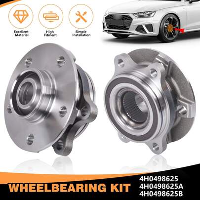 Front Wheel Hub Bearing & Bolts Kit OE 4H0498625 8K0598625 Perfect Replacement Fit For Audi A4 B8 Saloon Avant 2008-2015 Auto Parts