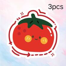 Cute Blush Tomato Cartoon Print Stickers, Energetic Girl Style Phone Case Decorative Stickers, Waterproof Vinyl Stickers - Durable Matte Surface, Self-Adhesive Bumper Stickers, Suitable For Cars, Windows, Laptops, Trucks, Water Bottles - Multi-Functional Durable Design, Car Stickers - Vinyl - View 10