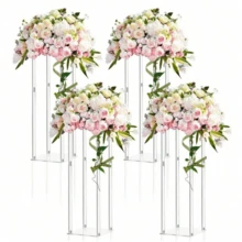 Giá đỡ hoa cao bằng acrylic, giá để hoa có thể tháo rời, thích hợp cho các sự kiện sân khấu chữ T, trưng bày hoa tại tiệc cưới, trang trí nhà cửa, trưng bày hoa trong lễ cưới, giá trưng bày bóng bay. - Trong sáng - Xem 8
