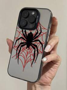 Spider Web Pattern Phone Case, Phone Protective Cover, Drop-Proof, Creative Phone Case, Matte Frosted Phone Case, Holiday Gift, Gift For Children Compatible With 11, 12, 13, 14, 15, 16/17 Pro Max - Stylish And Durable Design Fashion - Multicolor - View 2