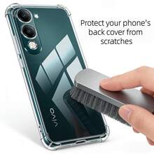 Casing Ponsel Transparan Anti-Jatuh Cocok Untuk V40 Lite 5G Global, Y33s 5G (China). Ringan dan Fleksibel, Tahan Gores, Anti-Jatuh dan Tahan Guncangan, Anti-Oksidasi, Dengan Desain Bingkai Pelindung, Desain Pelindung Kamera, Tahan Lama dan Portabel, Anti Sidik Jari, Anti-Selip, Casing Pelindung TPU Transparan yang Menutupi Seluruh Layar. - Clear - View 7