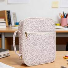 Fabric Bible Cover For Women, Durable Carrying Book Case Church Bag For Biblical Accessories With Handle And Zippered Pocket Backpack, Stationery, Storage, Handbag - 紅色 - 查看 1