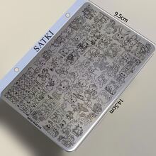 美甲印花板，蕾丝花线图案美甲装饰模板，指甲油印花模具，美甲印花模板，透明硅胶印花印章，美甲工具 - 酒紅色 - 查看 10