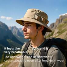 Outfly Bucket Hat, Comfortable Breathable Fabric, Side Zipper Pocket Design, Suitable For Outdoor Sports, Travel, Daily And Leisure - Multicolor - View 3