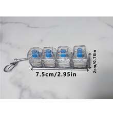 Stress Relief Toy Tool, Finger Pressing Button Toy Hobby, Collection, Party Supplies, Creative Keyboard Cap Tester, Novel Decompression Toy - Multicolor - View 6