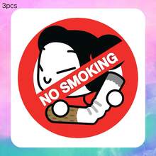Red Background Cartoon No Smoking Circle, Full Of Childhood Charm And Warning Sense No Smoking Sticker - Waterproof Vinyl Sticker - Durable Matte Surface, Self-Adhesive Bumper Sticker, Suitable For Cars, Windows, Laptops, Trucks, Water Bottles - Multi-Functional Durable Design, Car Sticker - Vinyl - View 11
