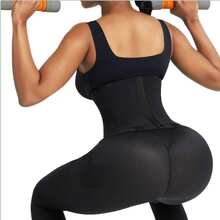 1 Piece Leopard Print Women's Waist Trainer - High Compression Triple Wrap Fitness Shaper Waist Belt, Suitable For Gym, Sports And Fitness, Adjustable Straps, Nylon Material, Elegant Design, Fitness Accessories Exercise Waistband I Discovered Amazing Products On - 黑色 - 查看 4