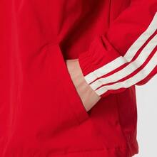 adidas 時尚梭織防風休閒外套 男款 - 紅色 - 查看 5