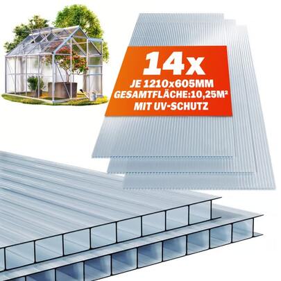 Lastre alveolare set da 14 policarbonato 4mm 10,25m²