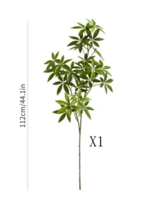 1/2/3 件装仿真桂花植物，高 112 厘米，适用于墙面、客厅、卧室、婚礼、派对装饰、桌面摆设、家居、桌面、厨房、婚礼、餐桌、中心装饰、办公室、花园、户外、房屋、庭院装饰，四季皆宜。 - 綠色 - 查看 9