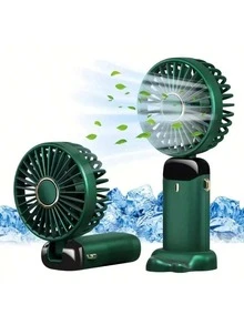 New Handheld Mini Fan, USB Portable With Digital Display, Quiet Desktop Fan For Student Dorm, Rechargeable Outdoor Fan, 3-In-1 Handheld/Neck Hanging/Desktop, 90° Foldable With Stand, 5 Wind Speeds, Suitable For Students, Office, Bedroom, Camping, Travel, Commencement, Congrats Grad, Portable Tools, Summer Essentials, Summer Portable - Multicolor - View 18