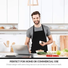12 Pack Bib Apron, Unisex Adjustable With 2 Pockets, Restaurant Kitchen Aprons, Water And Oil Resistant, Cooking Kitchen Chef Apron For Women Men, Chef Aprons For Cooking Men BBQ Painting Drawing Craft Plain Adults - 12-piece Burgundy Apron Set - View 7
