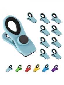 3pcs Chip Clips, Multi-Color Food Packaging Clips, Multipurpose Refrigerator Magnets, Household Magnetic Clips, Food Storage Bag Clips, Snack Bag Clips, Chip Bag Clips, Versatile Food Storage Clips Suitable For Various Plastic Bags And Snack Bags, Great For Kitchen Organization And Storage - Multicolor - View 7