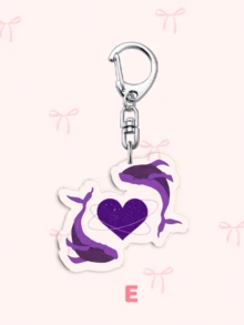 1个/7个卡通亚克力钥匙扣，K-Pop ARMY主题吊坠，包含ARIRANG、橘子、紫色鲸鱼、Take Two、希望和无限爱心图案，可爱包包挂饰及粉丝周边。送给男友、女友、家人、老师的理想礼物，派对礼品及ARMY主题手机装饰。 - 彩色 - 查看 18