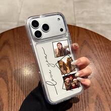 Ốp lưng điện thoại thiết kế hình ảnh cá nhân hóa theo yêu cầu cho iPhone 17 16 15 14 13 12 11 Pro Max và Plus Series, in UV, chất liệu TPU, chống rơi vỡ và chống trầy xước. Ốp lưng hoàn hảo cho iPhone 17 Pro Max, món quà lý tưởng cho gia đình, cặp đôi, thú cưng, bạn bè, với hình ảnh chân dung cá nhân. - Trong sáng - Xem 4